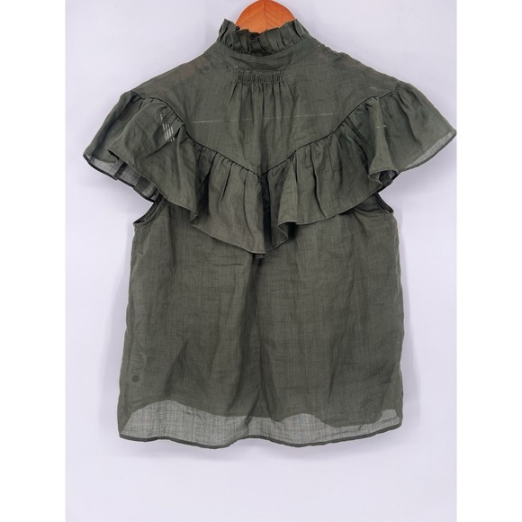 FRAME Ruffle Flounce Top Size S - Picture 7 of 8